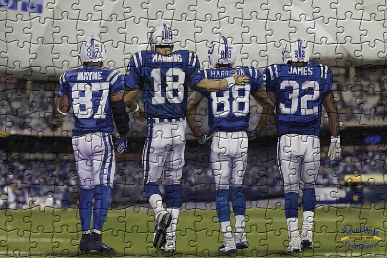 Peyton Manning Indianapolis Colts Jersey Art Jigsaw Puzzle by Joe