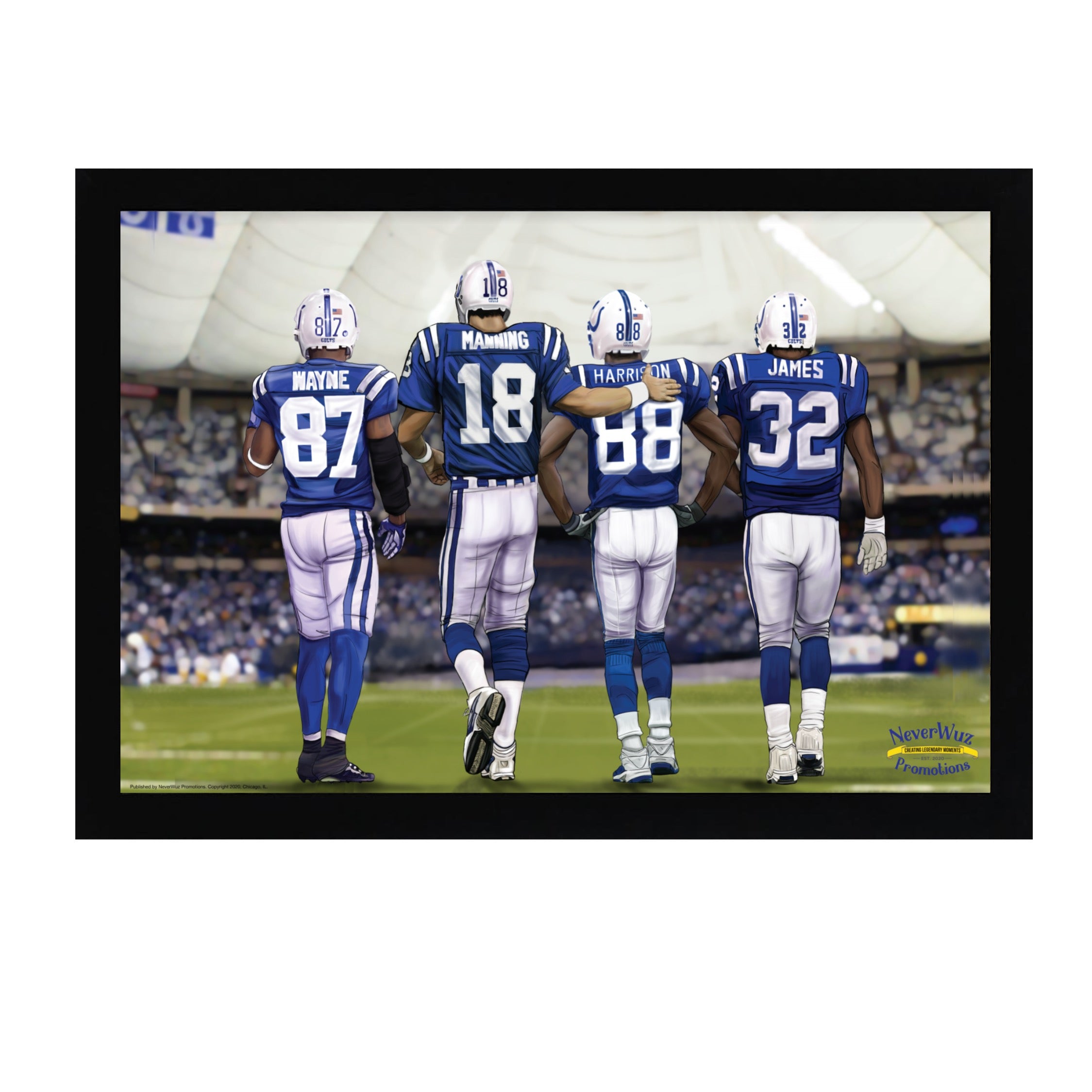 Former Indianapolis Colts greats Edgerrin James and Reggie Wayne